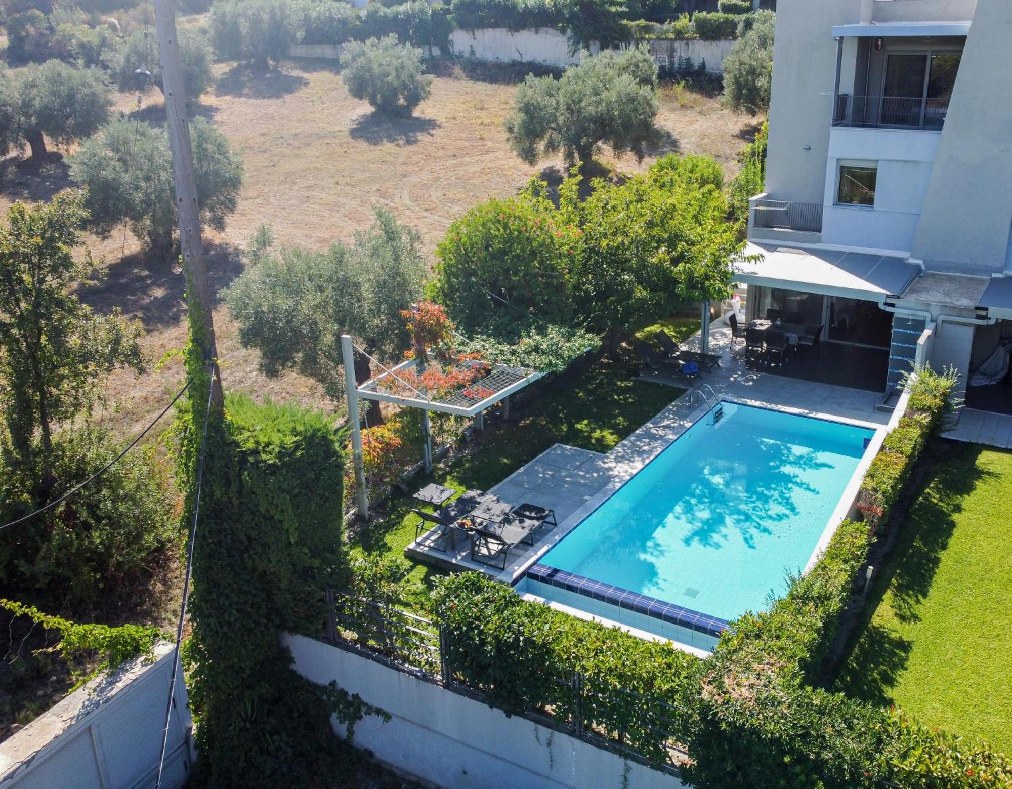 Deluxe Chrousso Pool Villa Палиурион Екстериор снимка